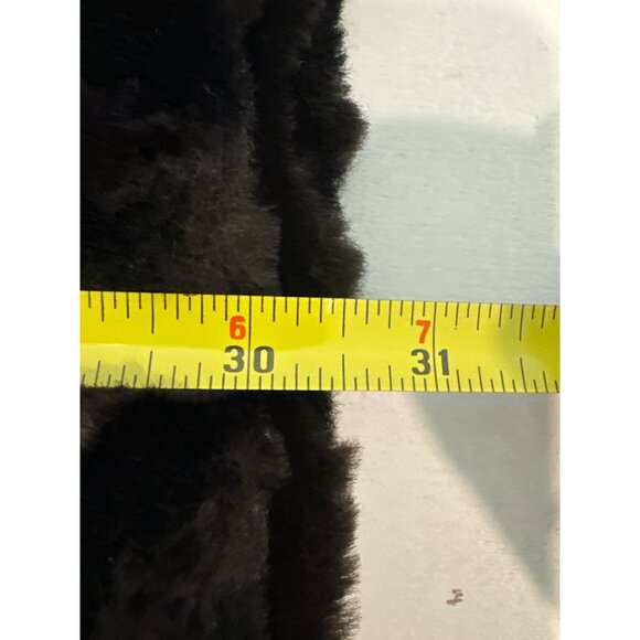 Nana Creations Womens Faux Fur Vest Sz M Brown Striped LongLine Pockets MobWife - Picture 7 of 8